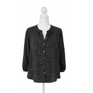 Rails Women's Eloise Silky Smooth Slate Python Blouse Large